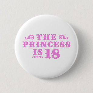 18e verjaardag ronde button 5,7 cm