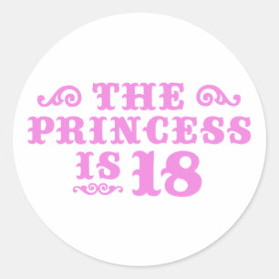 18e verjaardag ronde sticker