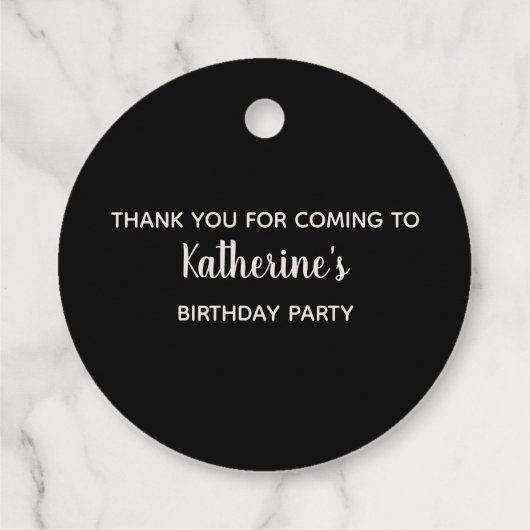 18e verjaardag roos gouden glitter dank u bedankjes labels (Achterkant)