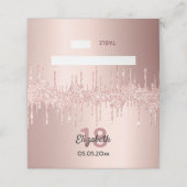 18e verjaardag roos gouden glitter roze glans (Buitenkant ongevouwen)