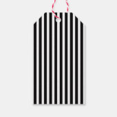 18e verjaardag roze bloemen rozen zwarte strepen cadeaulabel (Achterkant)