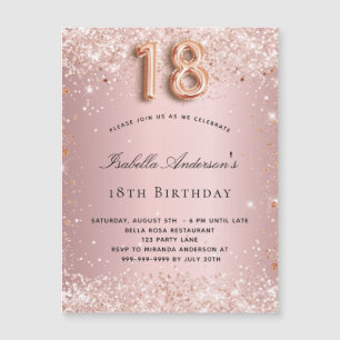 18e verjaardag - roze roze roze roze - uitnodiging