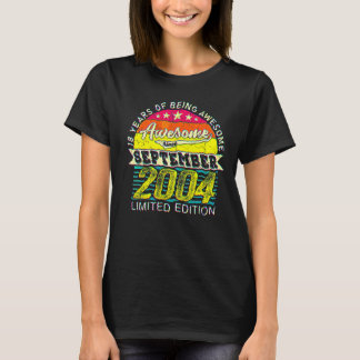 18e verjaardag september 18 jaar geboren 2004  1 t-shirt