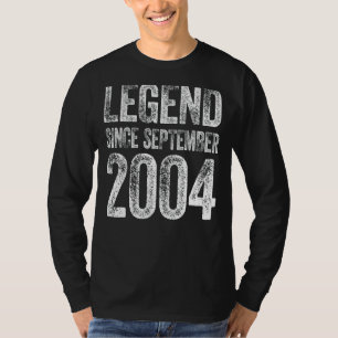 18e verjaardag september geboren 18 jaar leggende  t-shirt