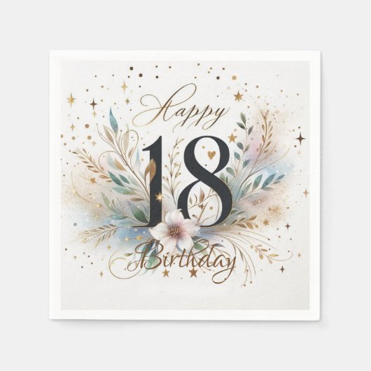 18e verjaardag servet (Voorkant)