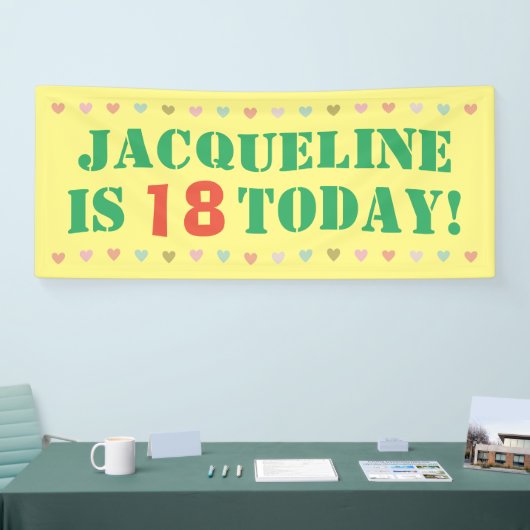 18e verjaardag spandoek (Beurs)