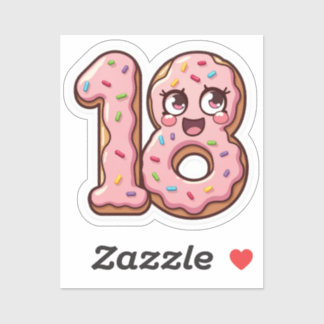 18e verjaardag Sticker