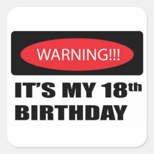 18e verjaardag Stickers (Voorkant)