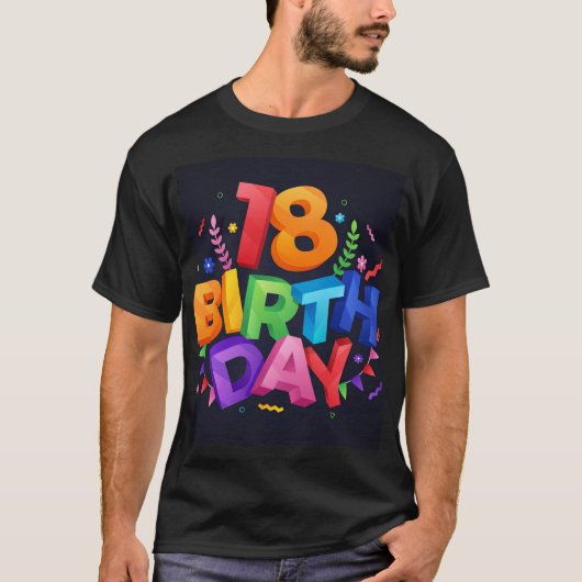 18e verjaardag t-shirt (Voorkant)