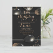 18E verjaardag Uitnodiging (Staand voorkant)