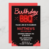 18E verjaardag uitnodigingen verjaardag BBQ (Voorkant / Achterkant)