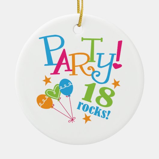 18e verjaardag van cadeauideeën keramisch ornament (Voorkant)