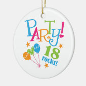 18e verjaardag van cadeauideeën keramisch ornament (Links)