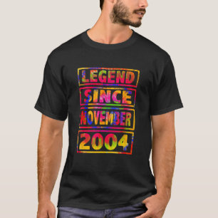 18e verjaardag van de kleurstofafbraak sinds novem t-shirt