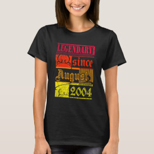 18e verjaardag van de Legenda sinds augustus 2004 T-shirt