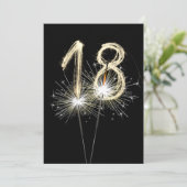 18e verjaardag van de Sparklers Kaart (Staand voorkant)