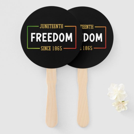 18e verjaardag van de Zwarte Vrijheid Handwaaier (Voorkant en achterkant)