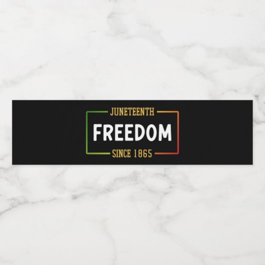 18e verjaardag van de Zwarte Vrijheid Waterfles Etiket (Enkel label)