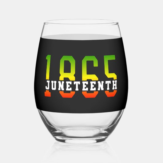 18e verjaardag van de Zwarte Vrijheid Wijnglas Zonder Voet (Voorkant)