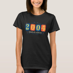 18e verjaardag van het meisje van 18 jaar 2004 5 t-shirt