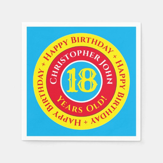 18e verjaardag van het Napels-artikel Servet (Voorkant)