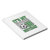 18e Verjaardag Voetbal Vintage Notitieblok (Schuin)