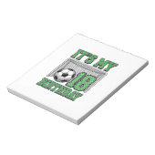 18e Verjaardag Voetbal Vintage Notitieblok (Gedraaid)