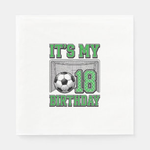 18e Verjaardag Voetbal Vintage Servet