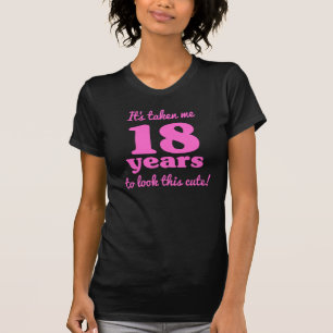 18e verjaardag voor vrouwen t-shirt