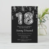 18e Verjaardag Zebra Print Ballonnen met Confetti Kaart (Staand voorkant)