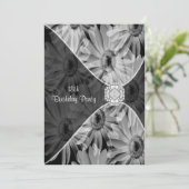 18e verjaardagsfeest Daisy Diamond Invitation Kaart (Staand voorkant)