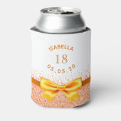 18e verjaardagsfeest gouden witte boog blikjeskoeler (Blikje Achterkant)