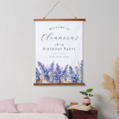 18e Verjaardagsfeest Juli Geboorte Bloem Welkom Hangend Wandkleed (Slaapkamer)