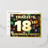 18e verjaardagsfeest: Knalachtige, kleurrijke vuur