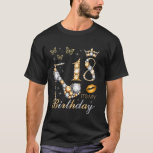 18e verjaardagsfeestje 18 jaar 18e verjaardag t-shirt