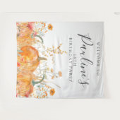 18e verjaardagsfeestje Herfst pompoen Wildflower Wandkleed (Voorkant (horizontaal))