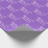 18e Verjaardagsfeestnaam Paarse Modern Pattern Cadeaupapier (Hoek)