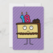 18e verjaardagstaart met kaarsen kaart (Voorkant)