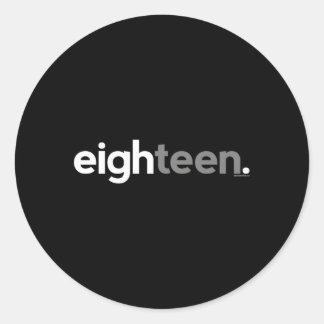 18e voor acht hem leeftijd 18 jaar Py N Ronde Sticker