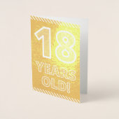 18ème anniversaire : Audacieux "18 ANS !" Carte Go (Devant)