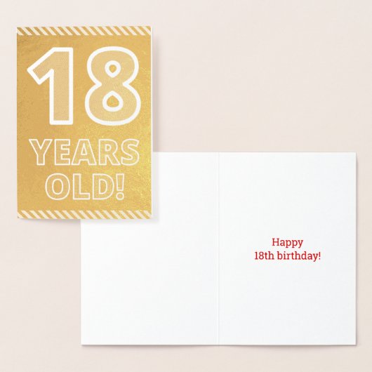 18ème anniversaire : Audacieux "18 ANS !" Carte Go (Affichage)