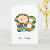 18ème anniversaire - carte de voeux - garçon (Fleur jaune)