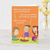 18ème Carte de cadeau d'anniversaire (Fleur jaune)