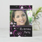 18ème Carte d'invitation de photo de fête (Debout devant)