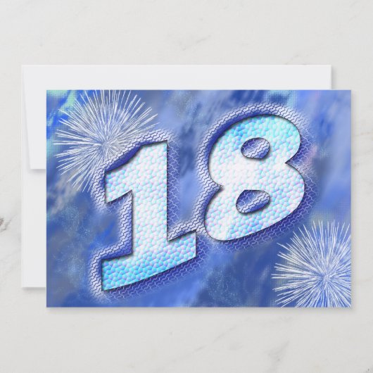 18ème invitation de fête d'anniversaire (Devant)