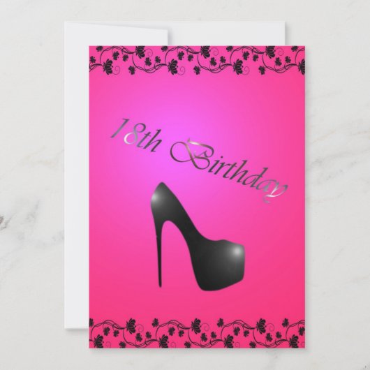 18ème Invitation de fête d'anniversaire pour des (Devant)