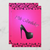 18ème Invitation de fête d'anniversaire pour des (Devant / Derrière)