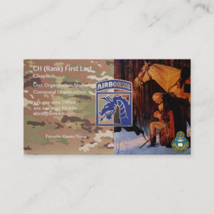 18ème Prière de gw de carte de visite d'aumônie