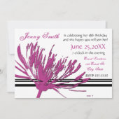 18èmes cartes d'invitation de fête d'anniversaire (Dos)