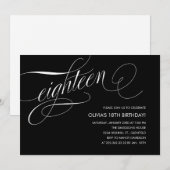 18èmes invitations d'anniversaire de contemporain (Devant / Derrière)